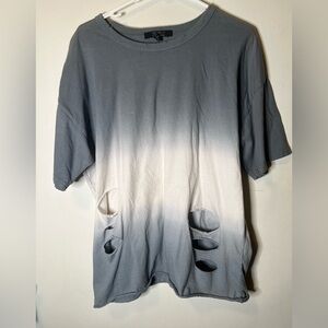 Tie dye distressed tee size XL